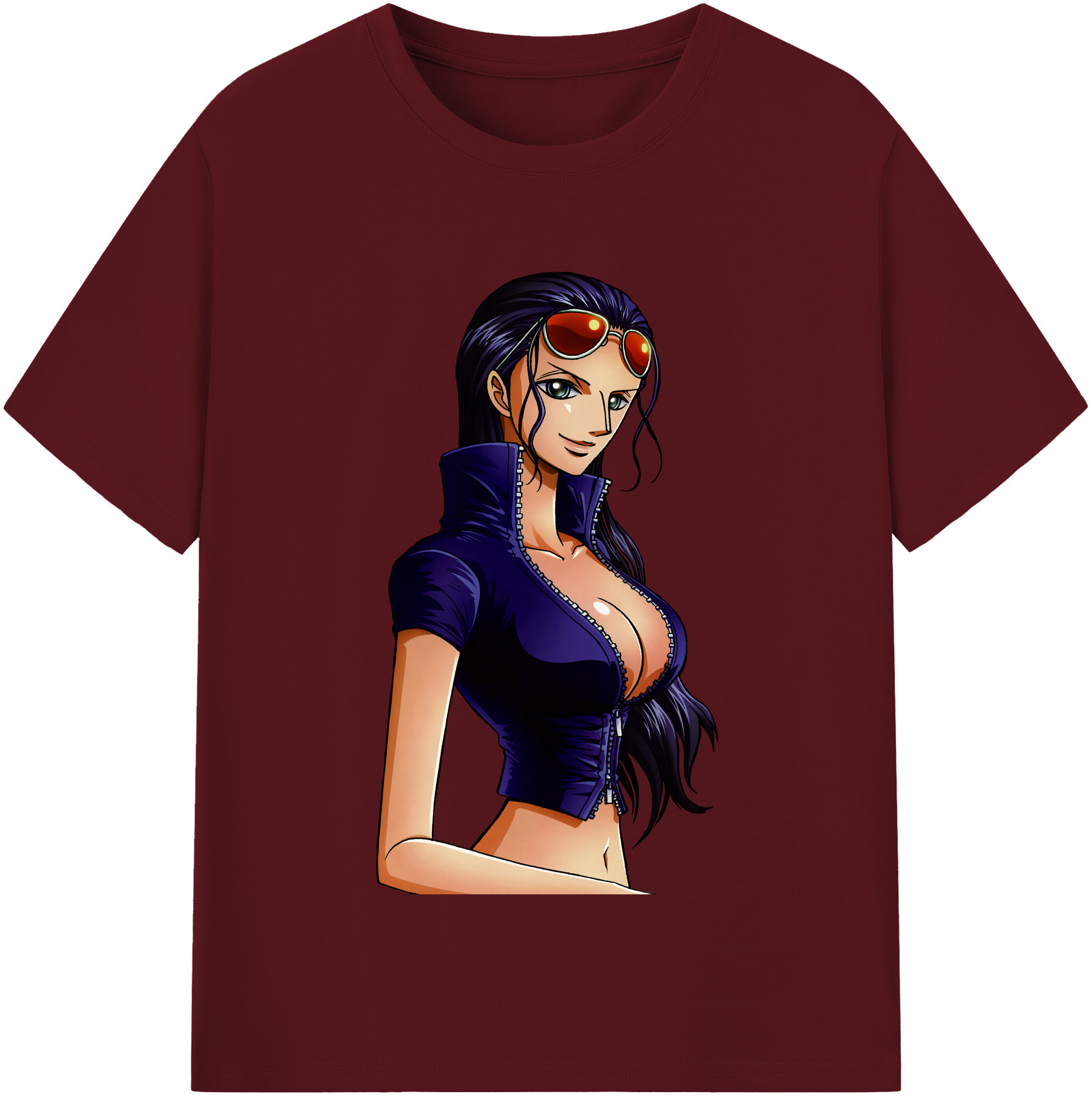 ワンピース ニコ・ロビン ONE PIECE Nico Robin 綿100％半袖Tシャツ（フロントプリント）